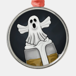 Ornamento De Metal Spooky Halloween Ghost