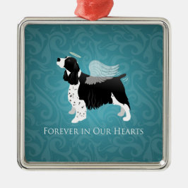 Ornamento De Metal Springer Spaniel Angel Dog Pet Memorial Design