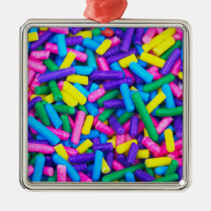 Ornamento De Metal Sprinkles de doce multicolorido