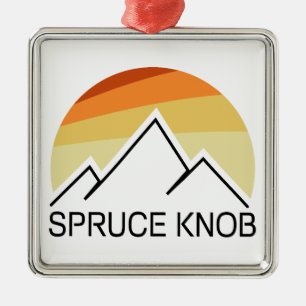 Ornamento De Metal Spruce Knob West Virginia Retro