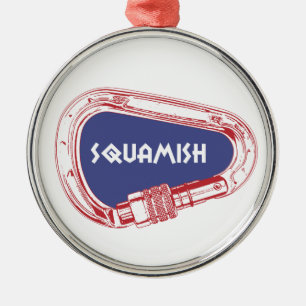 Ornamento De Metal Squamish que escala Carabiner
