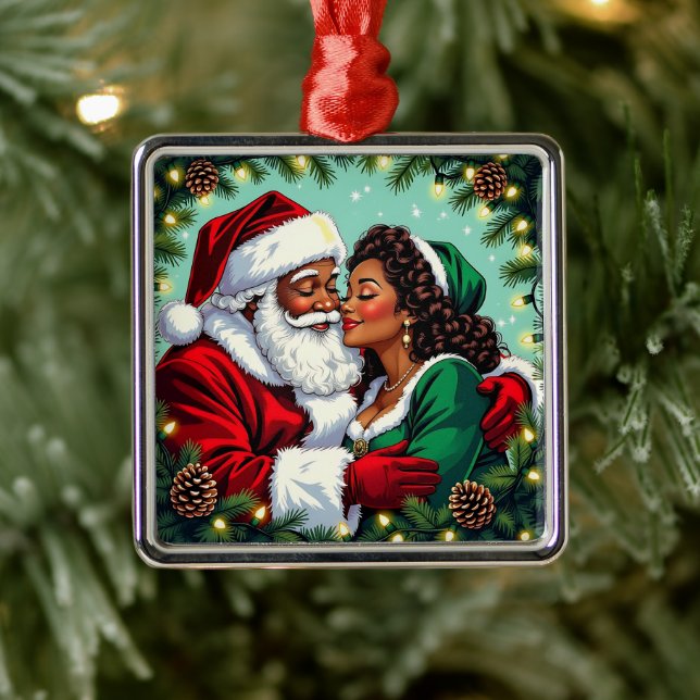 Ornamento De Metal Sr e Sra Claus Doce Natal  (Árvore)