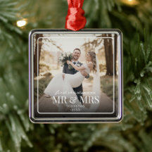 Sr. e Sra. Primeiro Natal Personalizado com Foto 