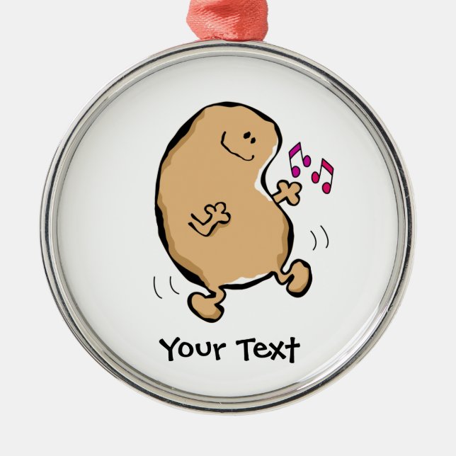 Ornamento De Metal Sr. Humano Feijão Doing Jiggy (Frente)