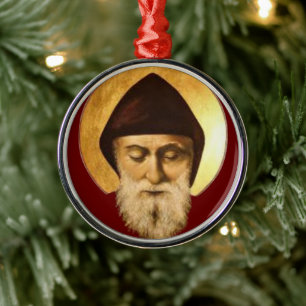 Ornamento De Metal St. Charbel Makhlouf