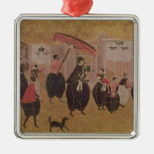 Ornamento De Metal St Francis Xavier e seu séquito