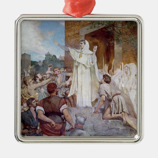 Ornamento De Metal St. Genevieve que acalma o Parisians (Frente)