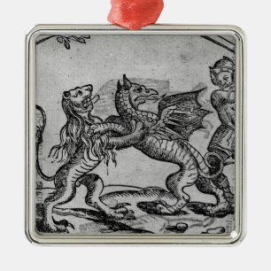 Ornamento De Metal St George e o dragão