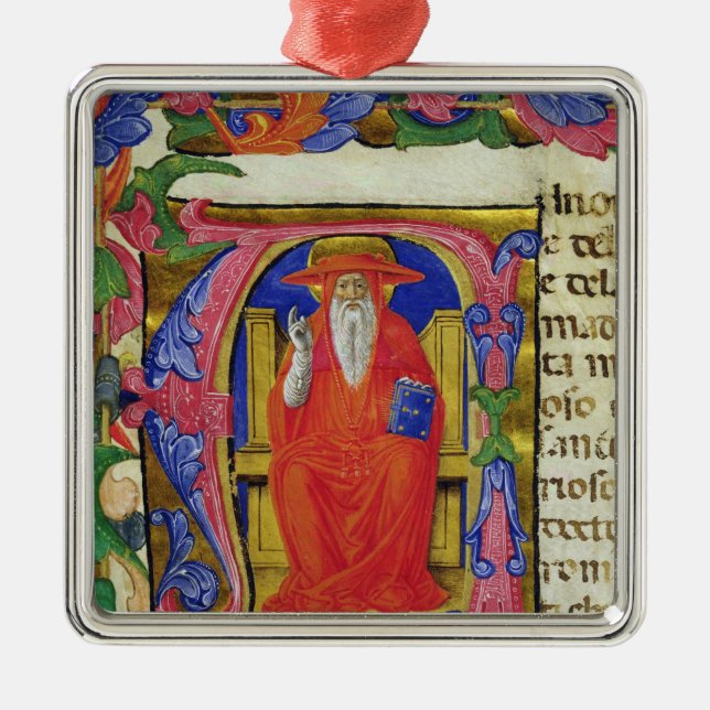Ornamento De Metal St Jerome (Frente)