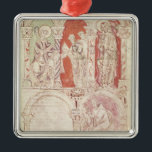 Ornamento De Metal St John Cassian escrevendo e oferecimento das<br><div class="desc">O St John Cassian da escola francesa (360-c.435) escrevendo e monges oferecendo o livro ao consumidor da abadia, de "Collationes" por Cassian, da abadia de St. Amândio situada no Bibliotheque Municipale, Valenciennes, France. O St John que Cassian (360-c.435) escrevendo e monges oferecendo o livro ao consumidor da abadia, de "Collationes"...</div>