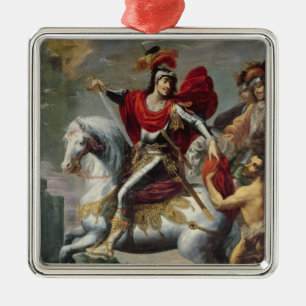 Ornamento De Metal St Martin que compartilha de seu casaco com o