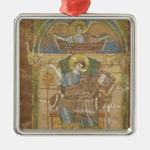 Ornamento De Metal St Matthew, do evangelho de St. Riquier