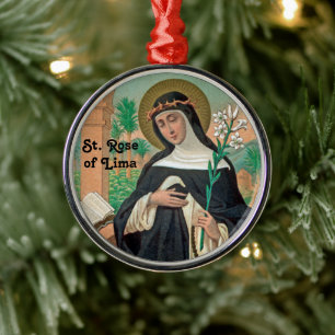 Ornamento De Metal St. Rosa de Lima (Detalhe; K 48)