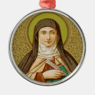 Ornamento De Metal St. Teresa de Ávila (SNV 27) Premium Round