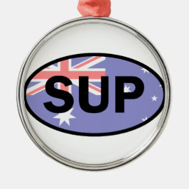 Ornamento De Metal Standup Paddleboard Austrália Sinalizador