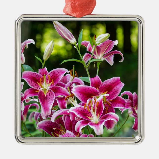 Ornamento De Metal Stargazer Lily (Frente)