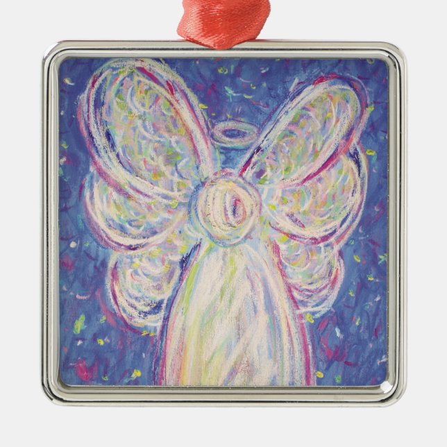 Ornamento De Metal Starry Night Angel Art Holiday Ornaings (Frente)