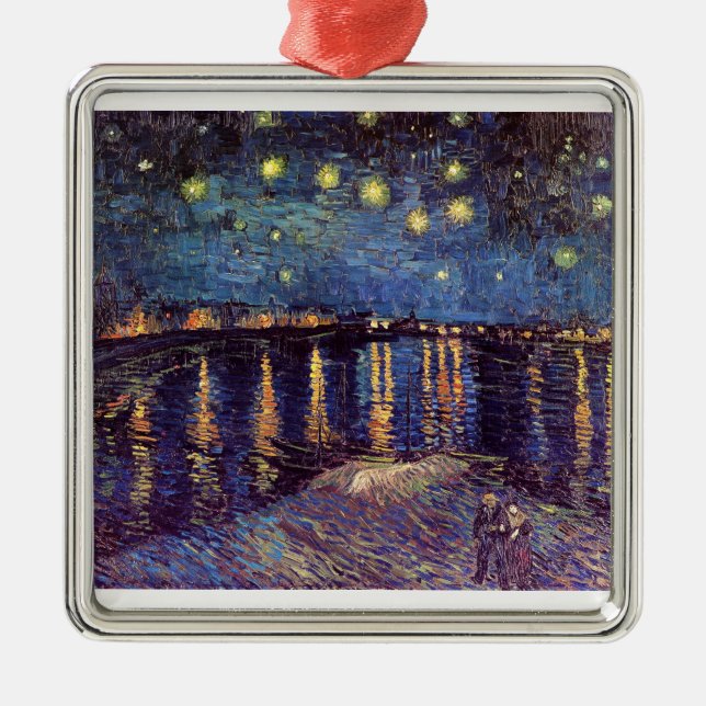 Ornamento De Metal Starry Night Over the Rhone (Frente)