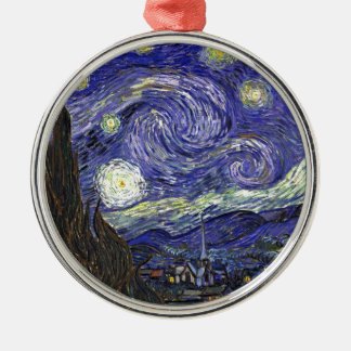Ornamento De Metal Starry Night, Vincent Van Gogh.