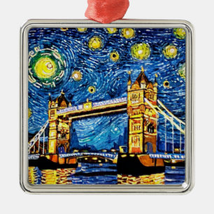 Ornamento De Metal Starry Starry Night London Inglaterra