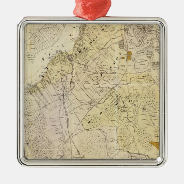 Ornamento De Metal Staten Island norte (Frente)