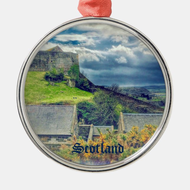 Ornamento De Metal Stirling Castle Walls and Cloudy Skies Scotland (Frente)