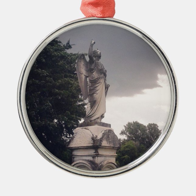Ornamento De Metal Stormy Day Angel (Frente)