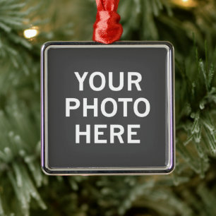 Ornamento De Metal Sua Foto Aqui