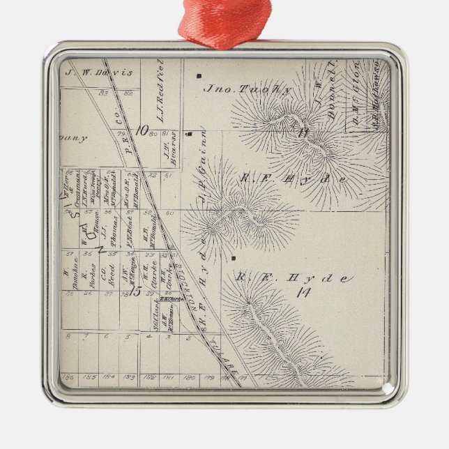 Ornamento De Metal Subdivisões pioneiras do Co da terra (Frente)