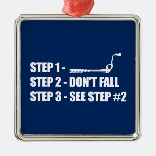 Ornamento De Metal Subindo Gelo - Não Cair (Frente)