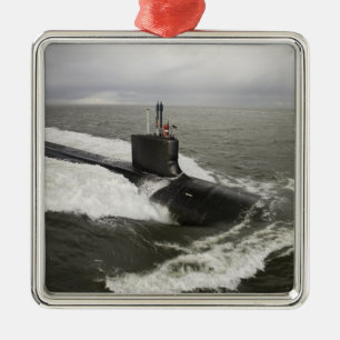 Ornamento De Metal submarino de ataque do Virgínia-class