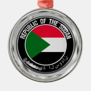 Ornamento De Metal Sudão Round Emblem