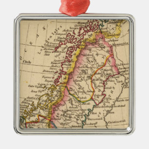 Ornamento De Metal Suecia, Noruega 2