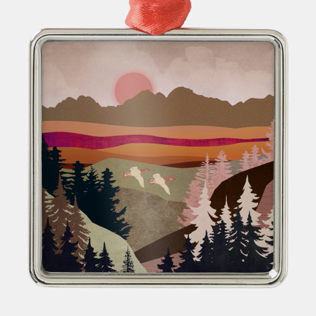 Ornamento De Metal Summer Geese (Frente)