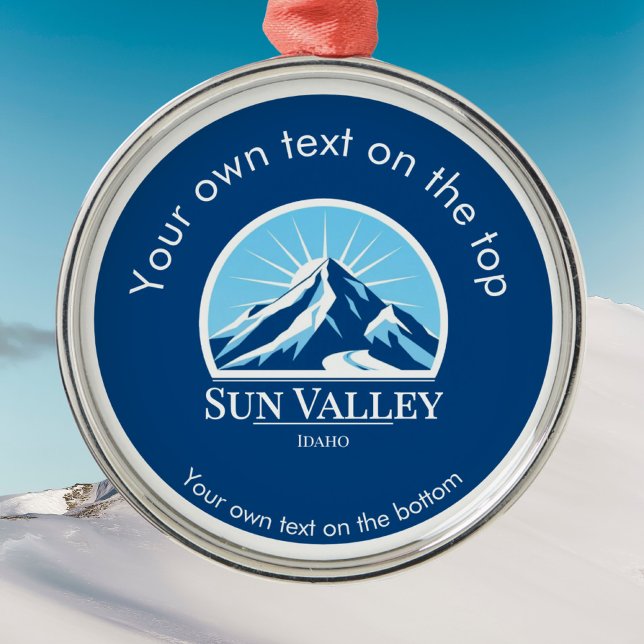 Ornamento De Metal Sun Valley Idaho medal Ornament (Criador carregado)