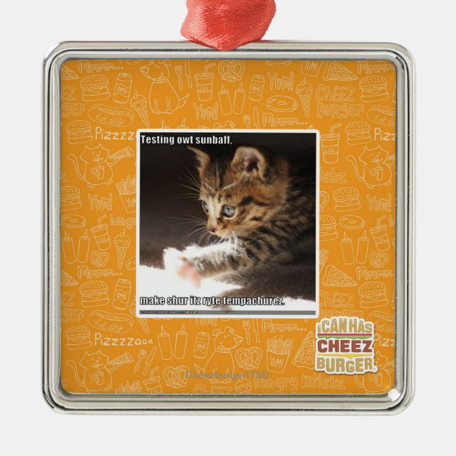 Ornamento De Metal Sunbaff do owt do teste (Frente)