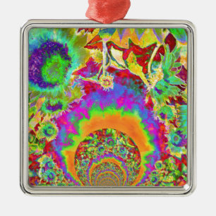 Ornamento De Metal Sunflower Fields Forever - laranja