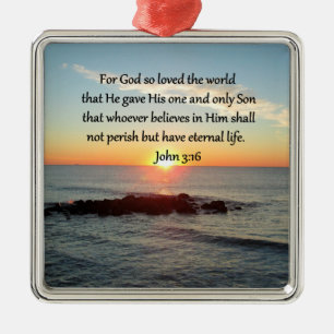 ORNAMENTO DE METAL SUNRISE DE ABANDONO DE JOHN 3:16