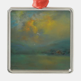 Ornamento De Metal Sunset Over the Colinas (por Glenn Cooper Henshaw)