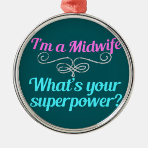 Ornamento De Metal Super-herói para Parteira