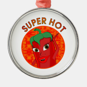 Ornamento De Metal Super Hot Pepper Diva