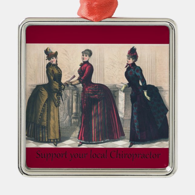 Ornamento De Metal Suportar o seu Chiropractor local (Frente)