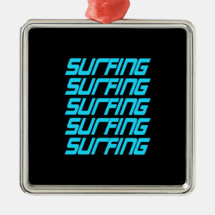 Ornamento De Metal Surfing