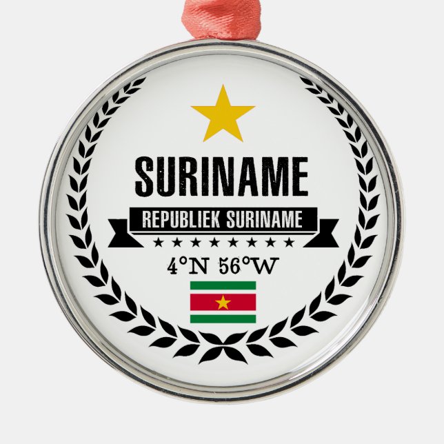 Ornamento De Metal Suriname (Frente)