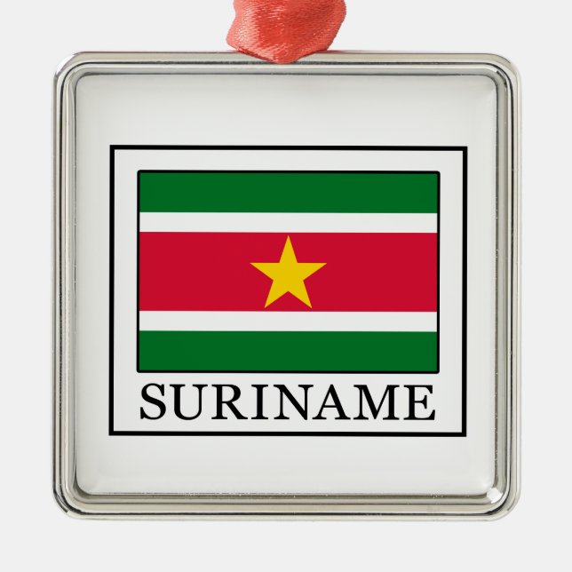 Ornamento De Metal Suriname (Frente)