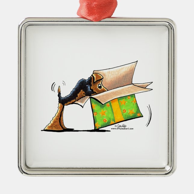 Ornamento De Metal Surpreenda-me Airedale Welsh Terrier (Frente)