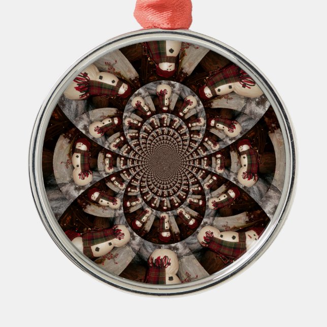 Ornamento De Metal Surpreendente Snowman (Frente)