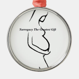 Ornamento De Metal Surrogacy o presente de Greatset