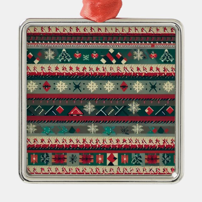 Ornamento De Metal Sweater Feio Natal 4 (Frente)