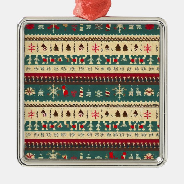 Ornamento De Metal Sweater Feio Natal 5 (Frente)